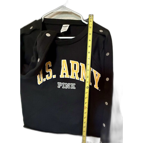Y2K PINK VICTORIA'S SECRET WITH 5TH & OCEAN U.S. ARMY PINK Sweatshirt Cropped - Picture 7 of 9